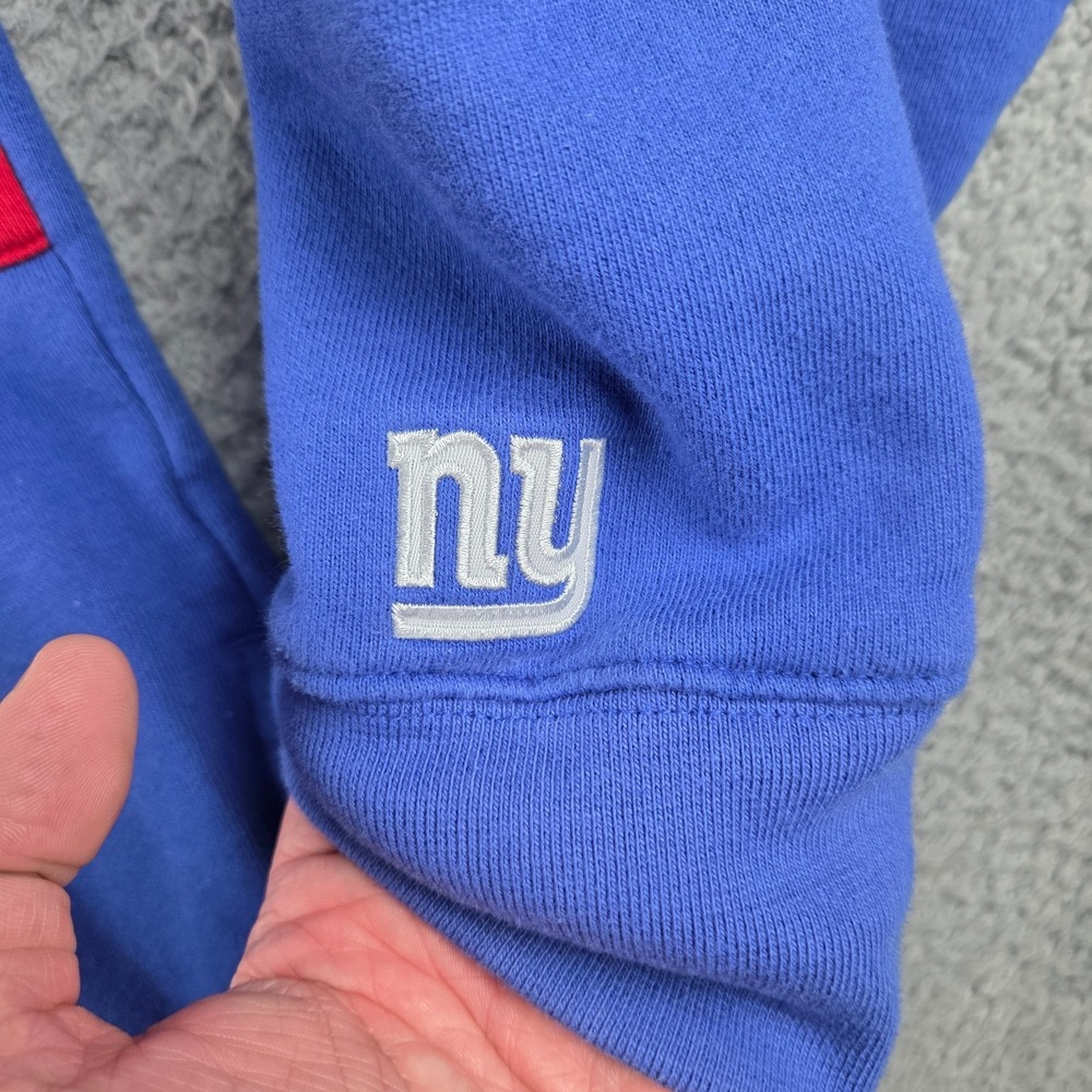 Mitchell & Ness New York Giants Throwback Sweatshirt Mens 4XL Blue White NFL - Picture 3 of 13